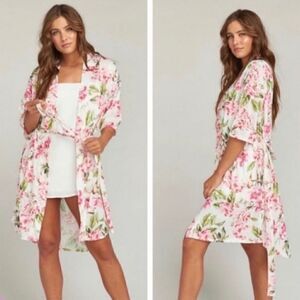 Show me your Mumu Brie Floral Short Robe